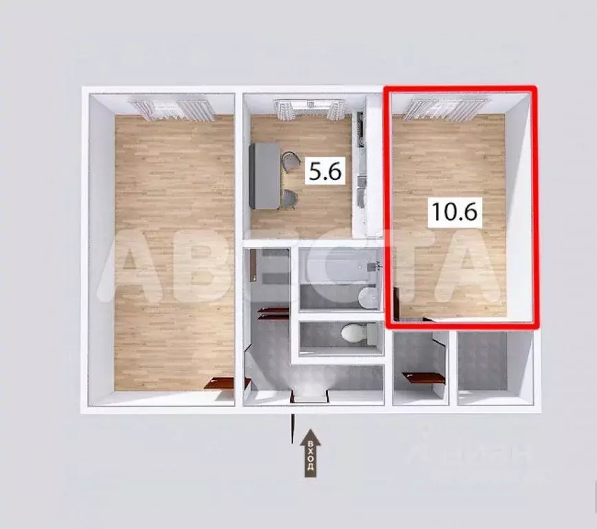 Комната Омская область, Омск 3-й мкр, ул. Путилова, 7Б (10.6 м) - Фото 2