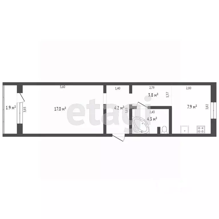 1-к кв. Кировская область, Киров ул. Короленко, 19 (38.1 м) - Фото 1