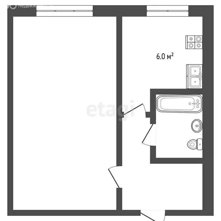 1-комнатная квартира: Вологда, улица Можайского, 72 (21.4 м) - Фото 0
