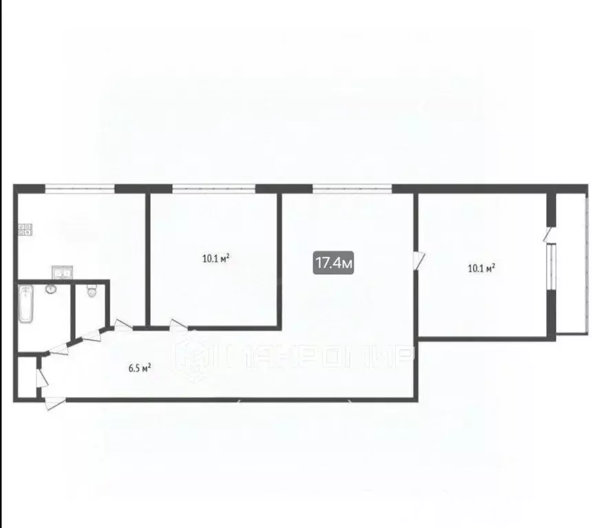 3-к кв. Санкт-Петербург просп. Славы, 37 (54.4 м) - Фото 2