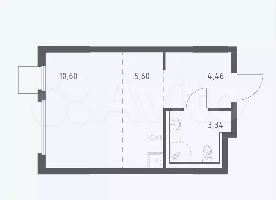 Квартира-студия, 25 м, 7/17 эт. - Фото 0