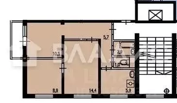 3-к кв. Москва Кетчерская ул., 8К3 (49.9 м) - Фото 2