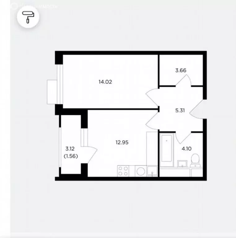 1-комнатная квартира: Москва, Электролитный проезд, 7А (41 м) - Фото 1