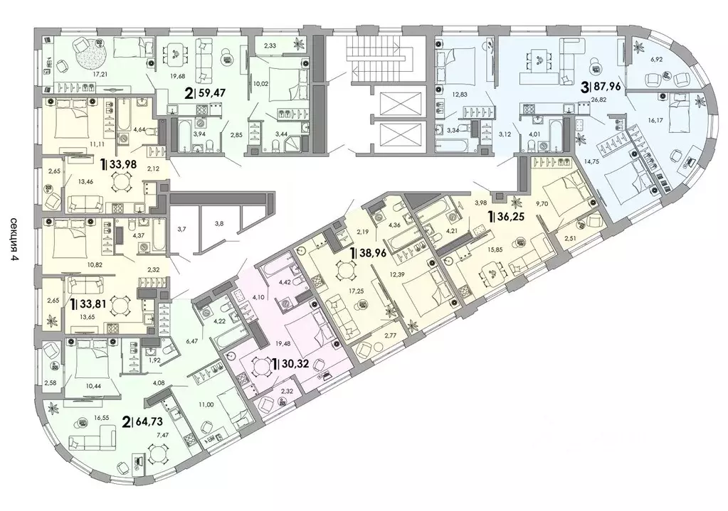 2-к кв. Владимирская область, Владимир Уно жилой комплекс (59.47 м) - Фото 2