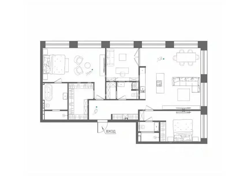 4-к кв. Москва Ленинградский просп., 37/6 (138.0 м) - Фото 2