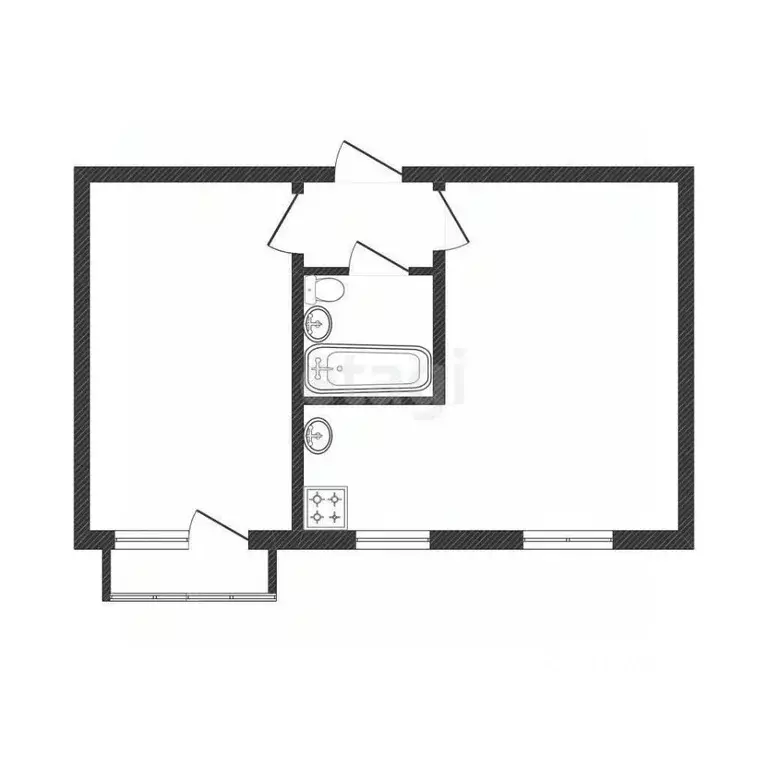 2-к кв. Костромская область, Кострома ул. Козуева, 66 (48.0 м) - Фото 1
