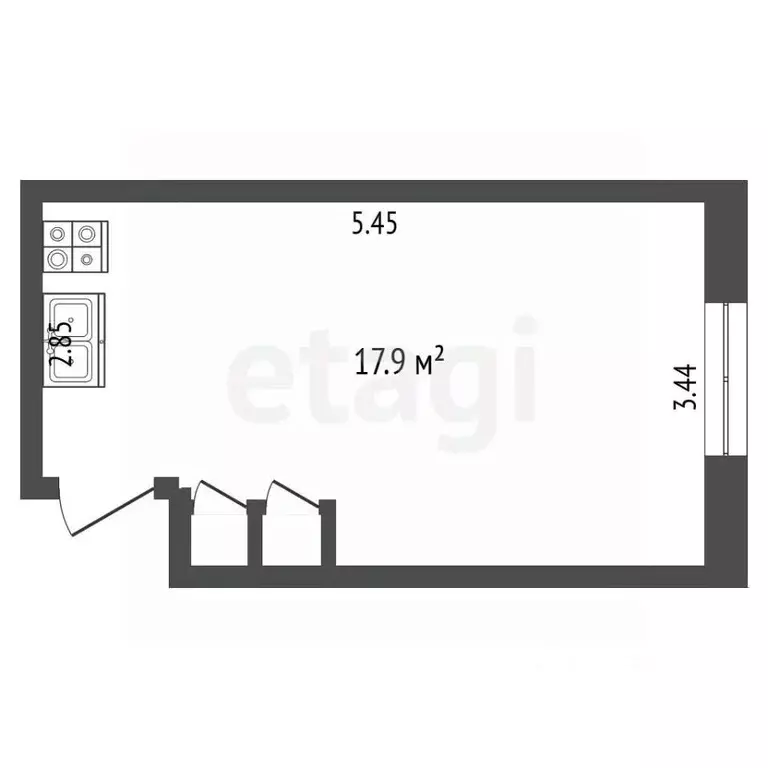 Комната Белгородская область, Белгород ул. Железнякова, 22 (17.6 м) - Фото 2