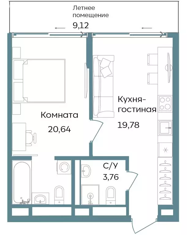 2-комнатная квартира: Республика Крым, Саки (53.3 м) - Фото 1