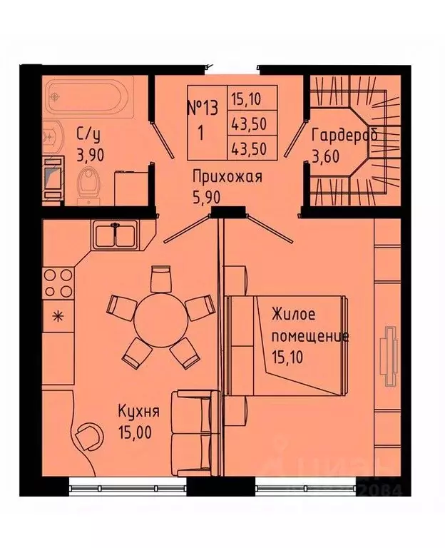 1-к кв. Ленинградская область, Коммунар г. Гатчинский муниципальный ... - Фото 1