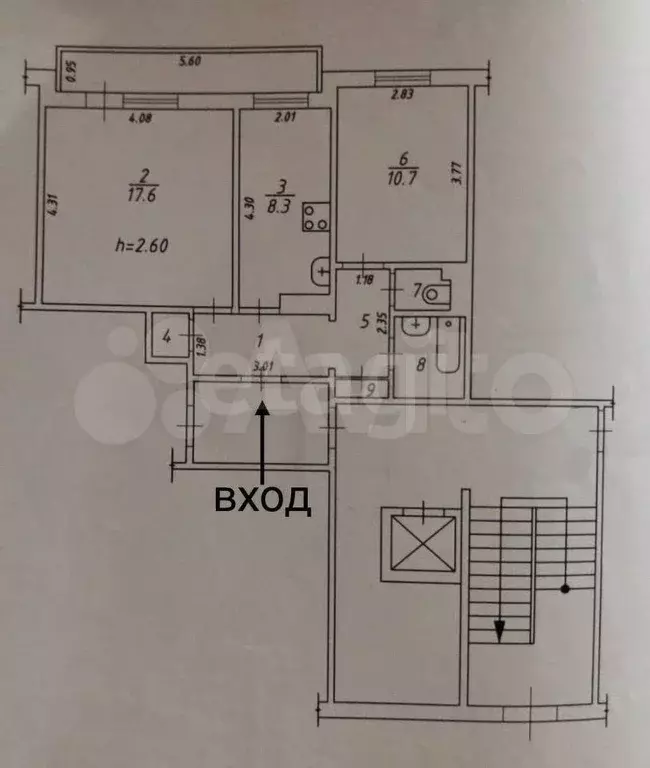 2-к. квартира, 48,5 м, 1/9 эт. - Фото 0