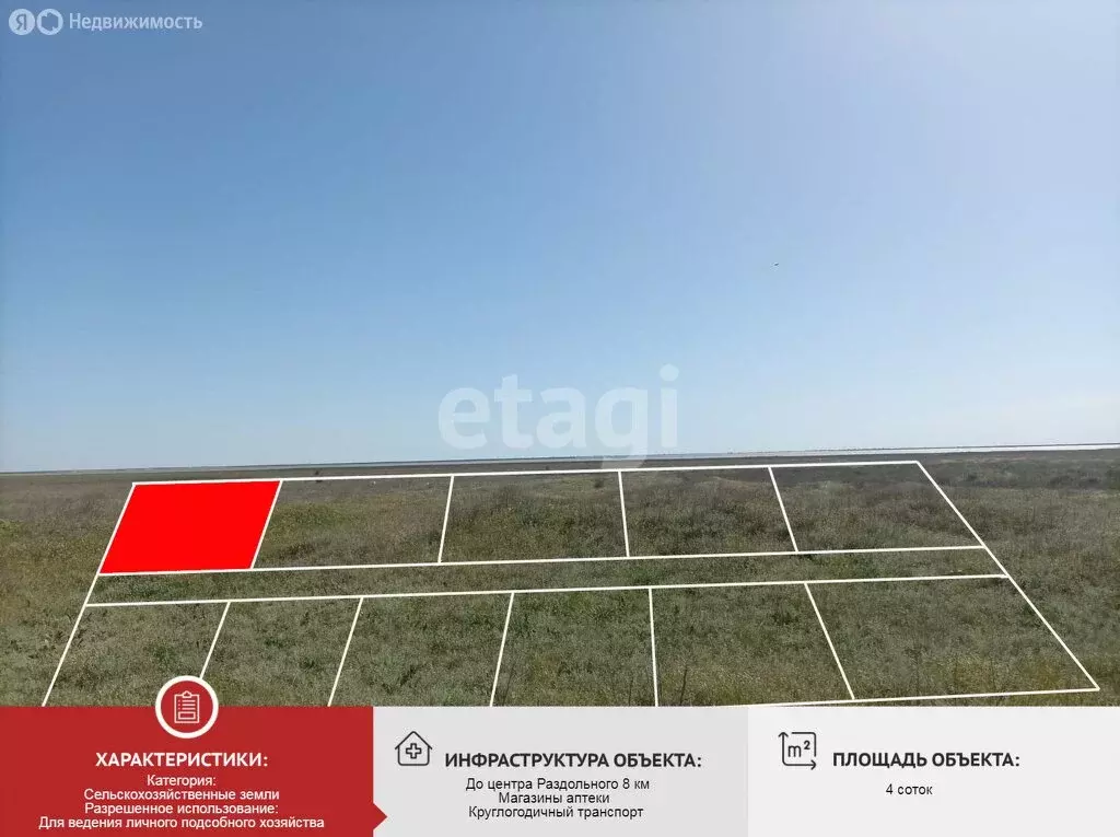 Участок в Раздольненский район, Чернышевское сельское поселение, село ... - Фото 2