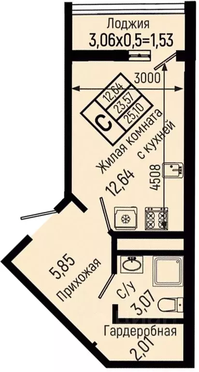 Студия Краснодарский край, Туапсинский муниципальный округ, с. Небуг ... - Фото 1