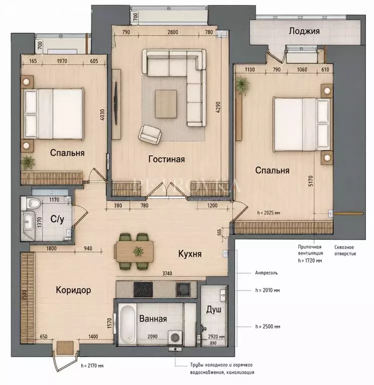 3-комнатная квартира: Москва, Староконюшенный переулок, 32 (85 м) - Фото 2