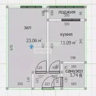 1-к кв. Липецкая область, Липецк ул. Германа Титова, 4/3 (36.4 м) - Фото 2