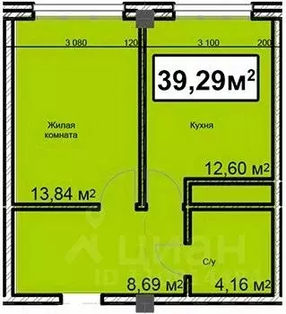 1-к кв. Ставропольский край, Ессентуки ул. Благодатная, 28 (39.29 м) - Фото 0