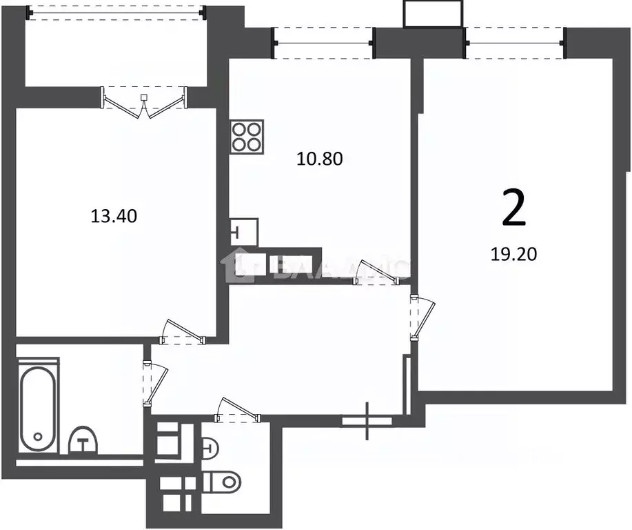 2-к кв. Москва Дмитровское ш., 55А (57.5 м) - Фото 1