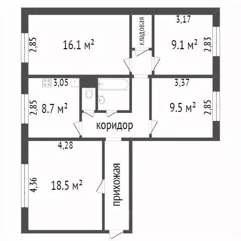 4-к кв. Красноярский край, Красноярск Краснодарская ул., 7 (77.6 м) - Фото 2