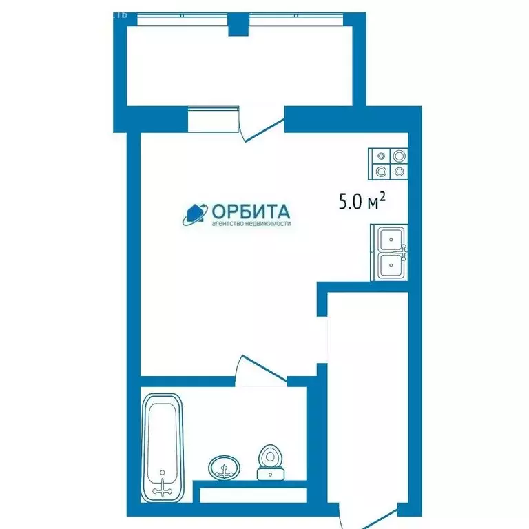 Квартира-студия: Тюмень, улица Фармана Салманова, 24 (31 м) - Фото 1