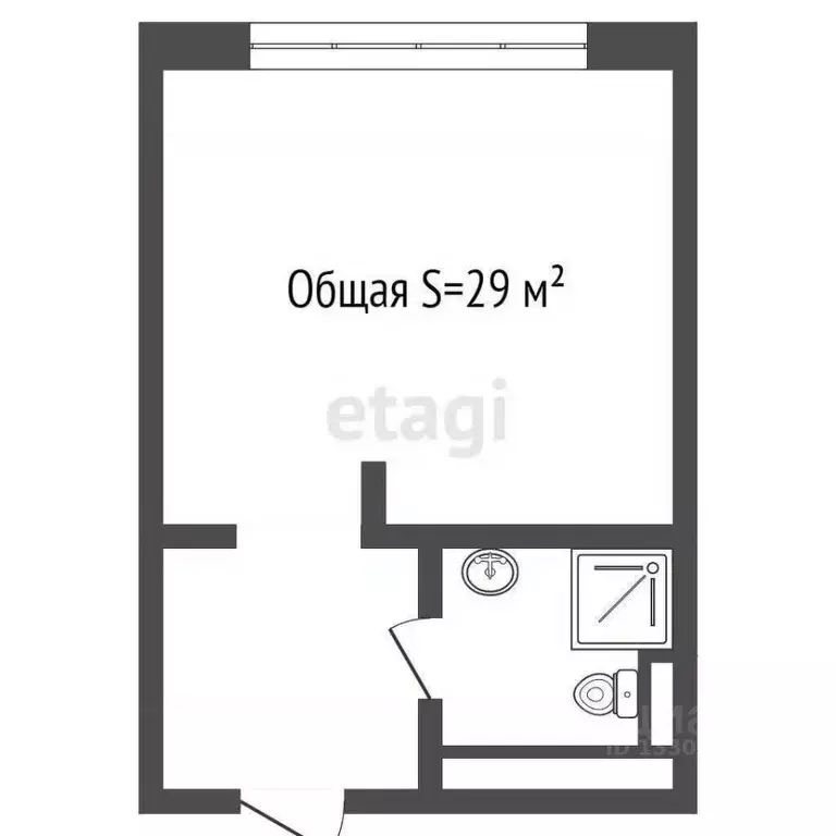 Студия Кемеровская область, Кемерово Октябрьский просп., 30Б (28.9 м) - Фото 1
