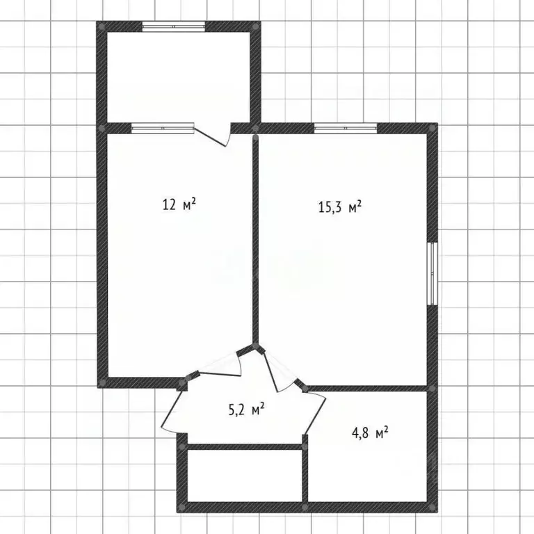 1-к кв. Татарстан, Казань ул. Достоевского, 57 (37.3 м) - Фото 2