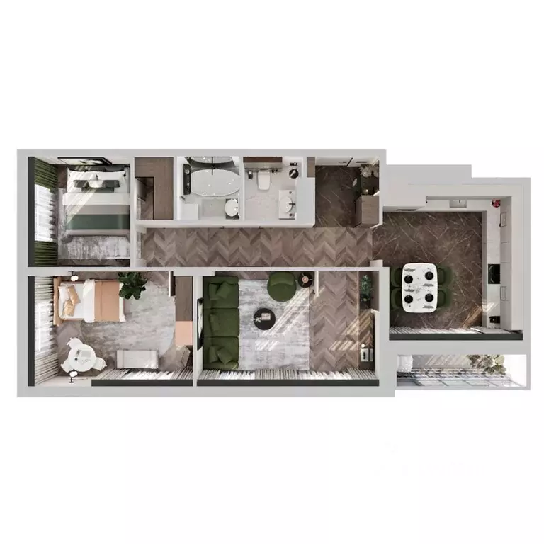 3-к кв. Омская область, Омск  (77.76 м) - Фото 1