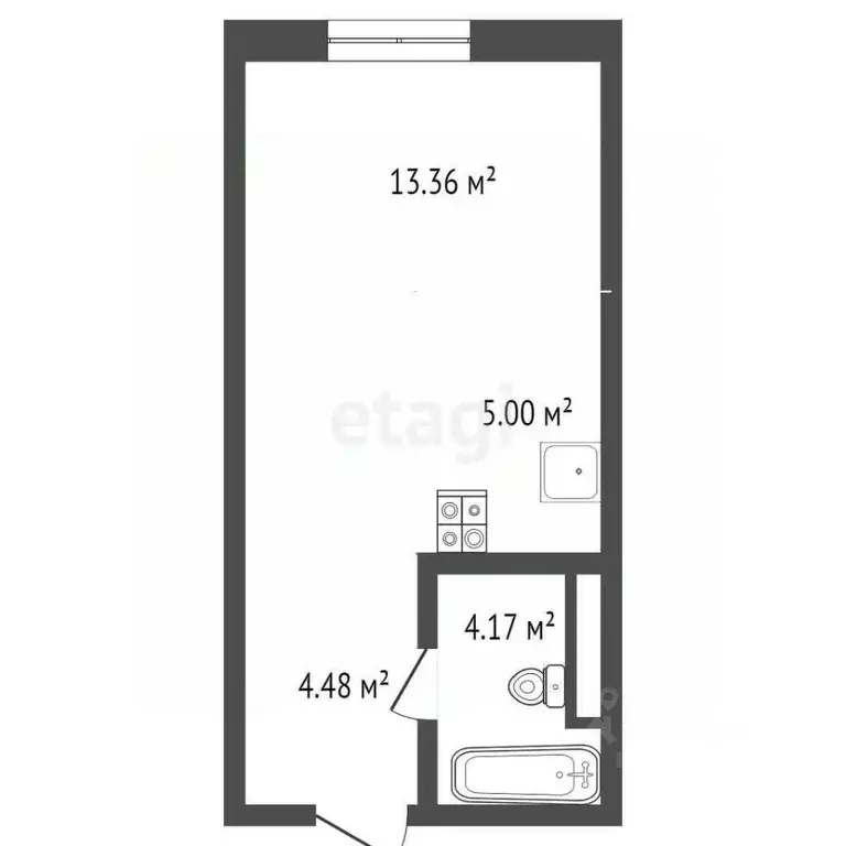 1-к кв. Брянская область, Брянск Степная ул., 2В (27.0 м) - Фото 1