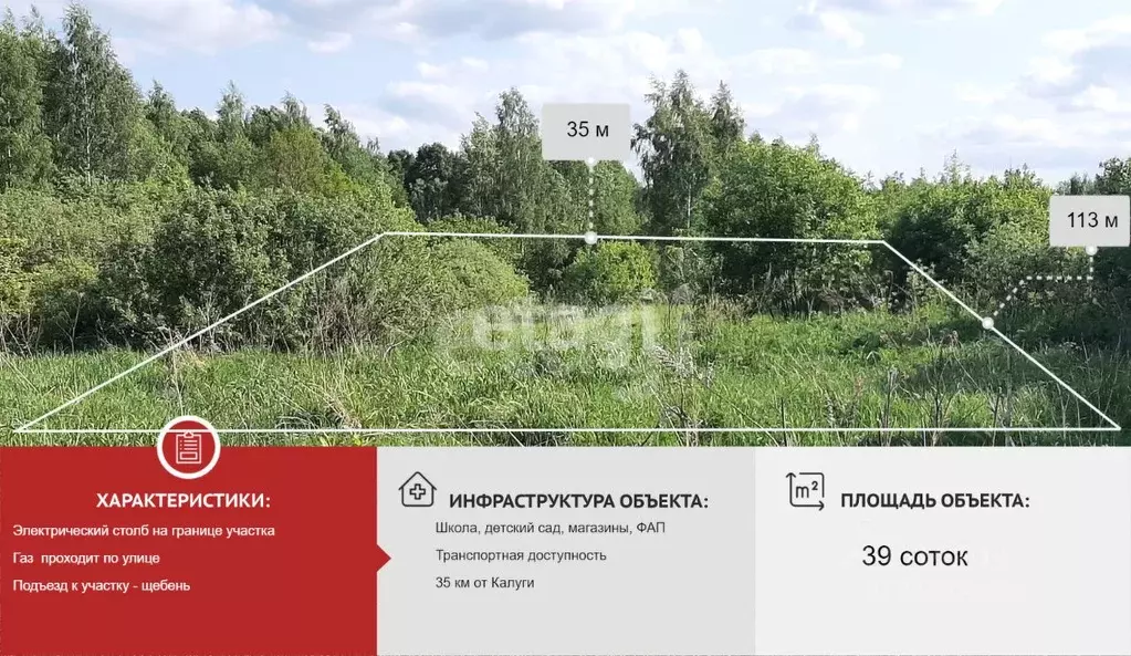 Участок в Калужская область, Бабынинский район, Утешево с/пос, с. ... - Фото 1