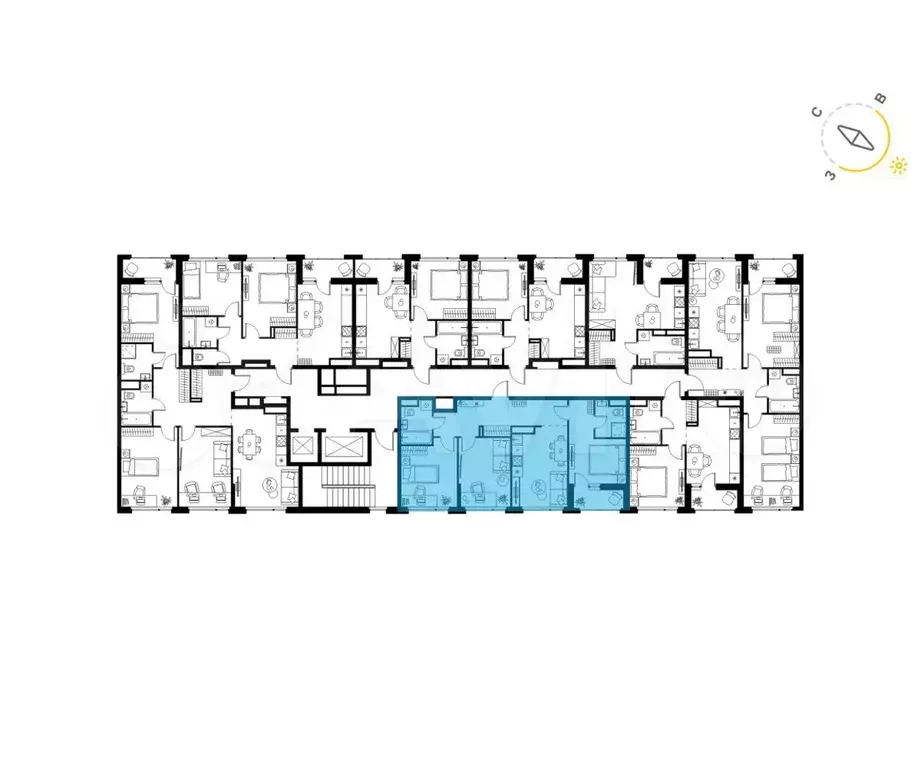 3-к. квартира, 67,5 м, 12/14 эт. - Фото 1