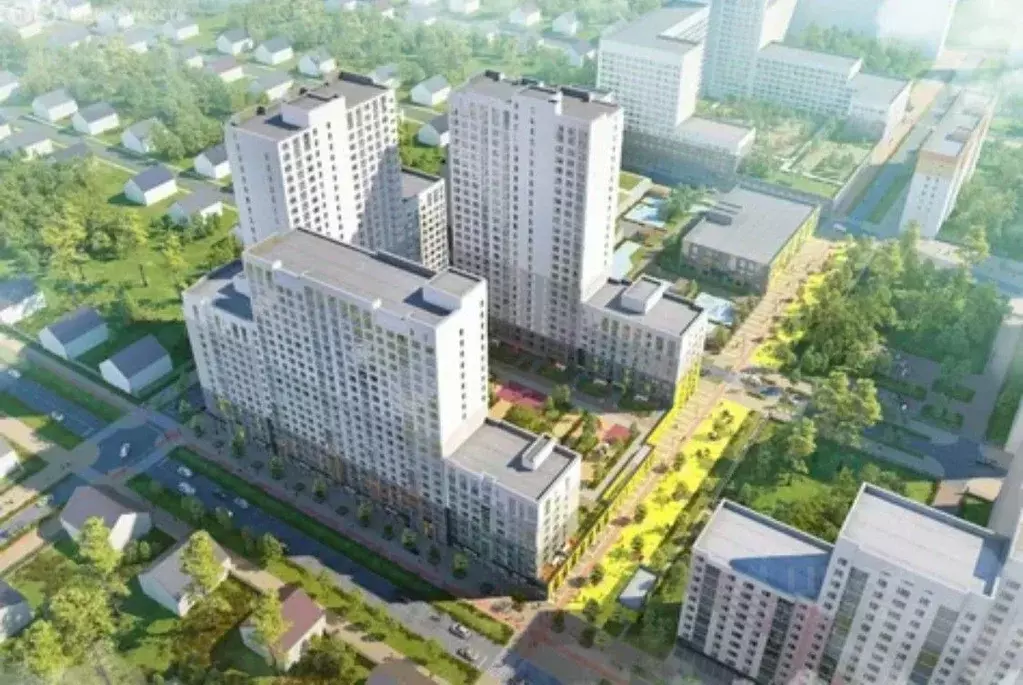 1-к кв. Краснодарский край, Краснодар Народные Кварталы жилой комплекс ... - Фото 1