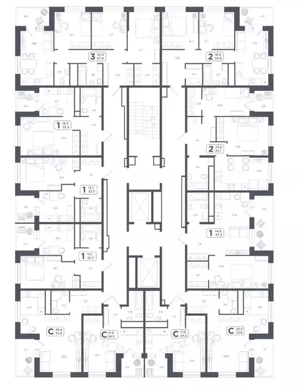 Студия Тюменская область, Тюмень Дамбовская ул., 29к1 (33.88 м) - Фото 1