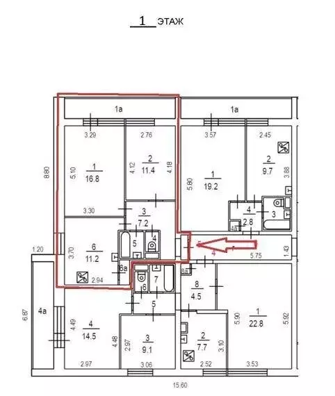 2-комнатная квартира: Москва, 3-я улица Марьиной Рощи, 19с1 (58 м) - Фото 1