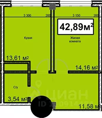 1-к кв. Ставропольский край, Ессентуки ул. Благодатная, 24 (42.89 м) - Фото 0
