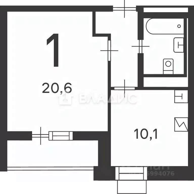 1-к кв. Москва ул. Кедрова, 16К3 (39.2 м) - Фото 2