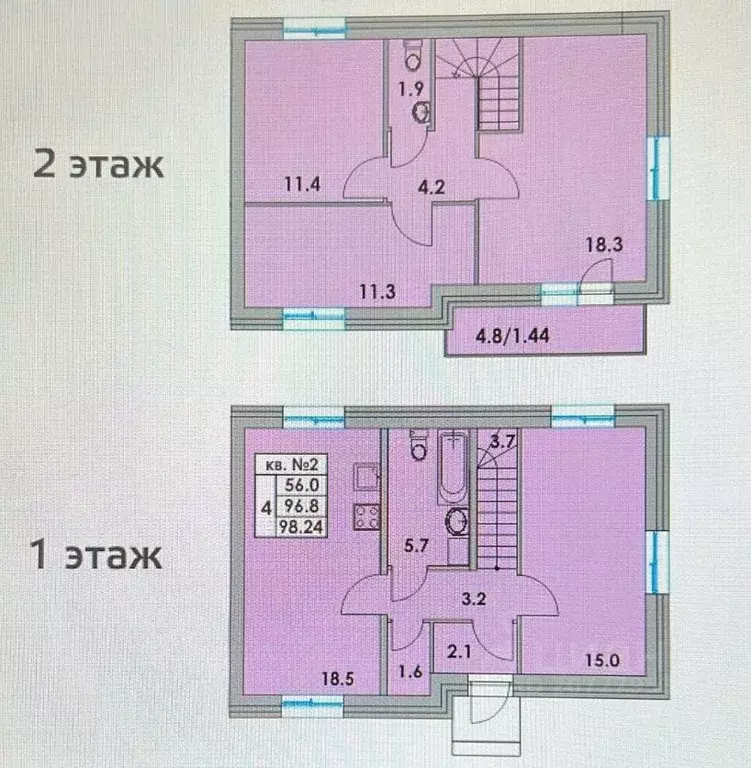4-к кв. Ленинградская область, Тосненский район, Федоровское городское ... - Фото 2