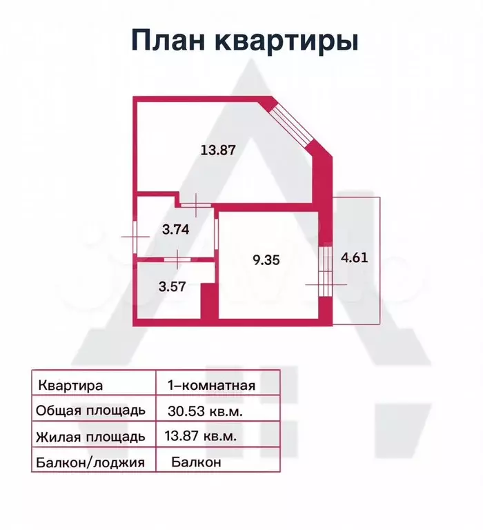 1-к. квартира, 30,5 м, 8/24 эт. - Фото 0