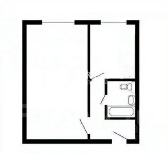 1-к кв. Костромская область, Кострома Панинская ул., 1 (30.1 м) - Фото 2