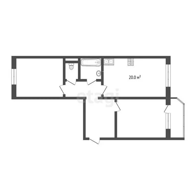 2-комнатная квартира: Тюмень, улица Валентины Трофимовой, 5 (67.8 м) - Фото 0