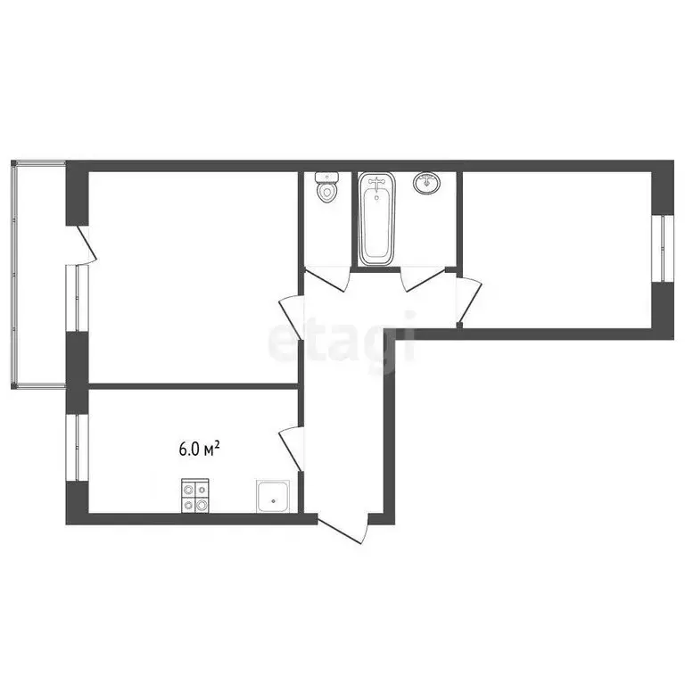 2-комнатная квартира: Ирбит, улица Свердлова, 8 (42.3 м) - Фото 1