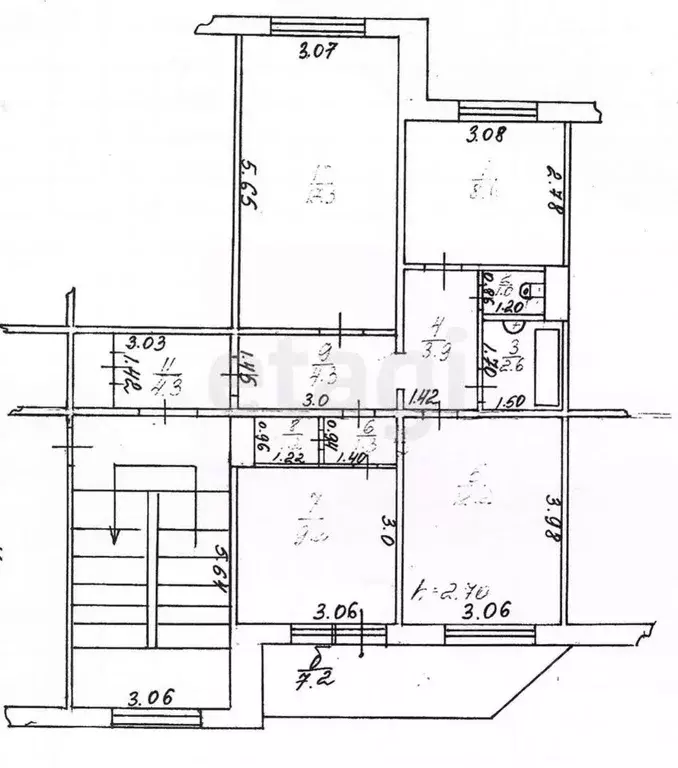 3-к кв. Сахалинская область, Южно-Сахалинск ул. А.О. Емельянова, 1 ... - Фото 2