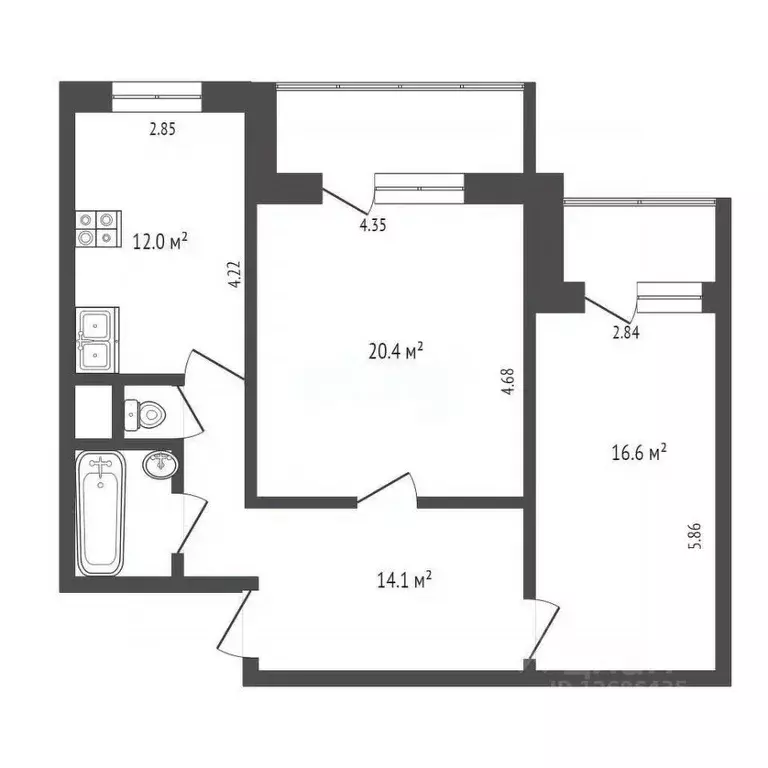 2-к кв. Московская область, Балашиха Купавна мкр, ул. Адмирала ... - Фото 2