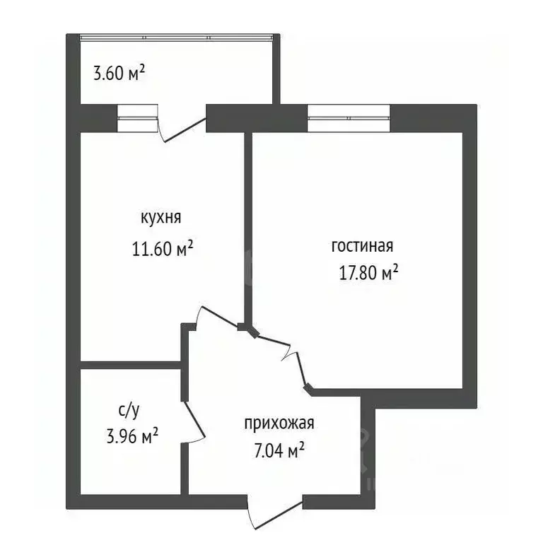 1-к кв. Красноярский край, Красноярск ул. Академгородок, 66 (40.4 м) - Фото 1