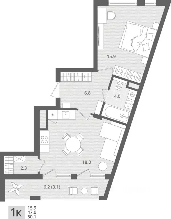 1-к кв. Калининградская область, Пионерский пос. Рыбное, Мо ре жилой ... - Фото 1