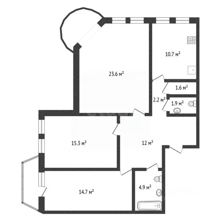 3-к кв. Нижегородская область, Нижний Новгород ул. Максима Горького, ... - Фото 1