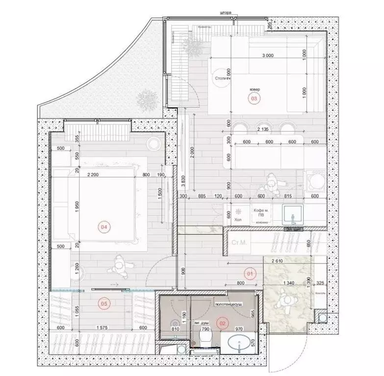 2-комнатная квартира: Москва, Чкаловский бульвар, 6к1 (53.8 м) - Фото 1