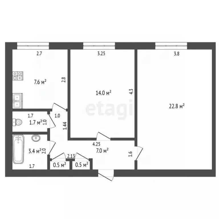 2-к кв. Архангельская область, Коряжма Театральная ул., 2 (57.5 м) - Фото 0