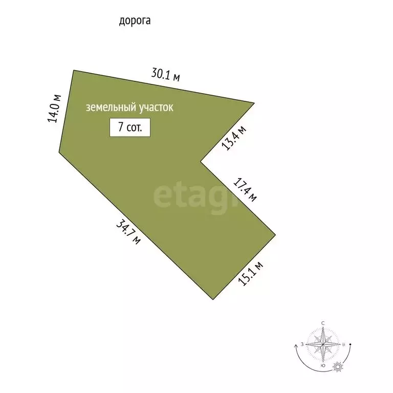 Участок в Миасс, Мирная улица (7 м) - Фото 1