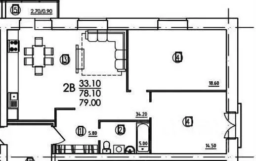 3-к кв. Вологодская область, Вологда ул. Разина, 34 (79.0 м) - Фото 0