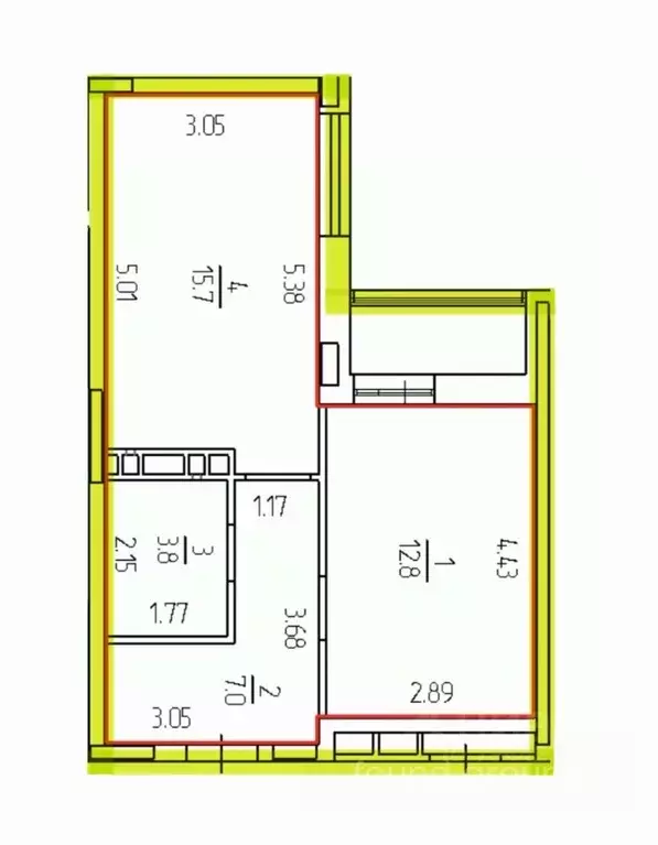 2-к кв. Пермский край, Пермь ул. Елькина, 14 (39.3 м) - Фото 1