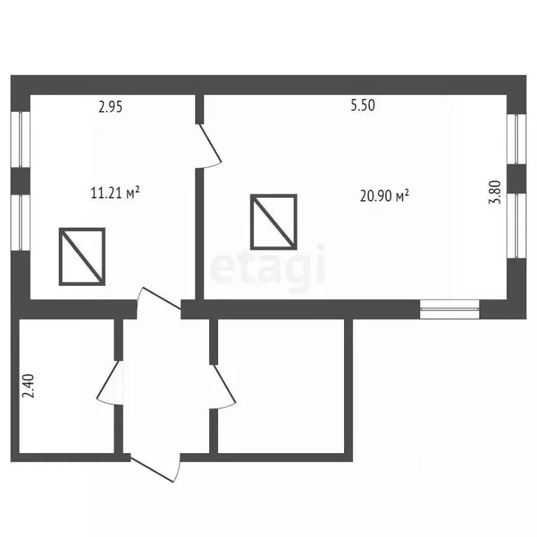 Дом в Тюменская область, с. Ярково ул. Челюскинцев (32 м) - Фото 2