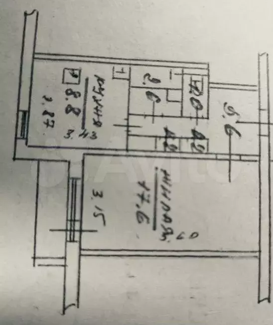 1-к. квартира, 36 м, 8/9 эт. - Фото 0